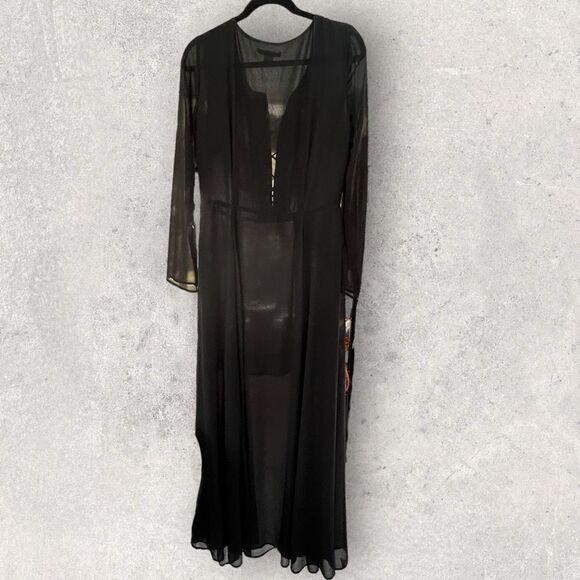 Corset front long sleeve maxi dress size large - Picture 6 of 6